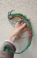 Gehäkelte China Drache OOAK handmade Dekoracion Dragon